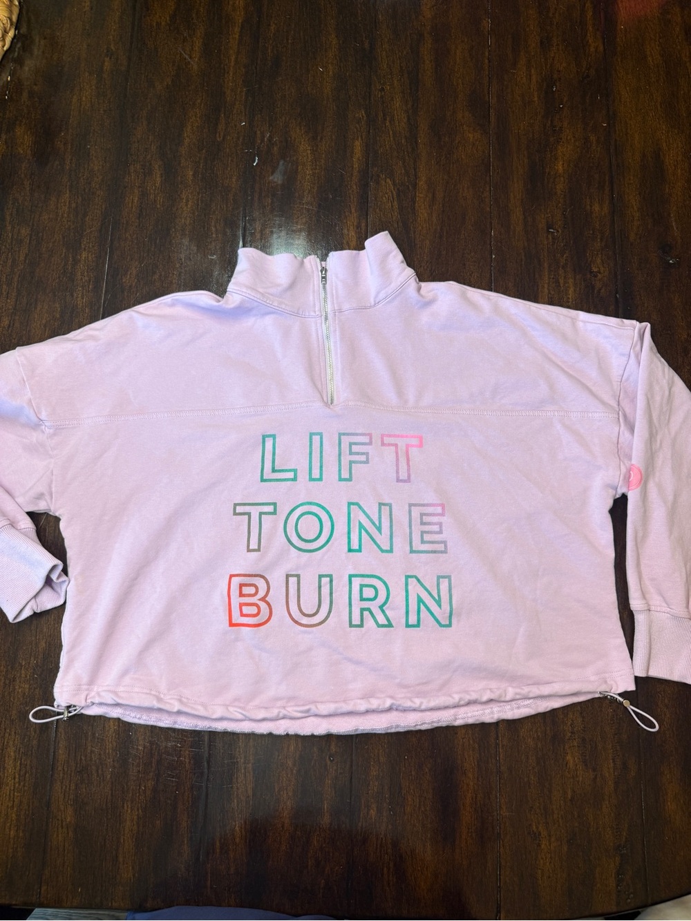 Pure Barre Light Lavender Half-Zip Pullover Crop